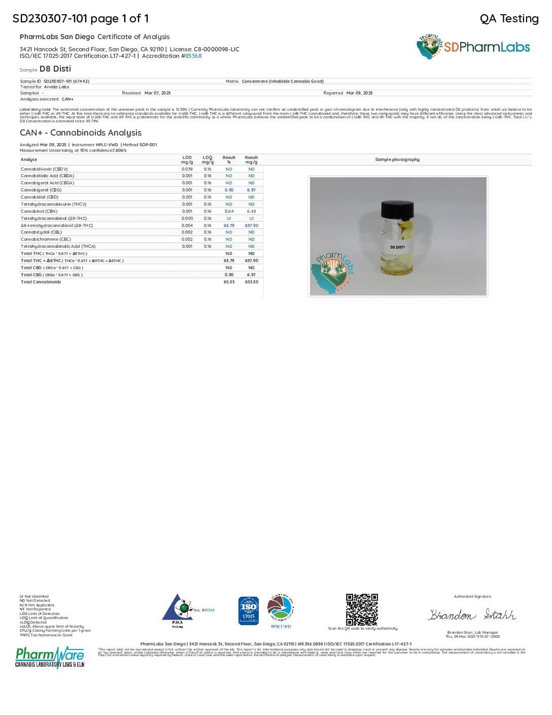 Delta 8 Isolate-Derived Distillate - Image 2